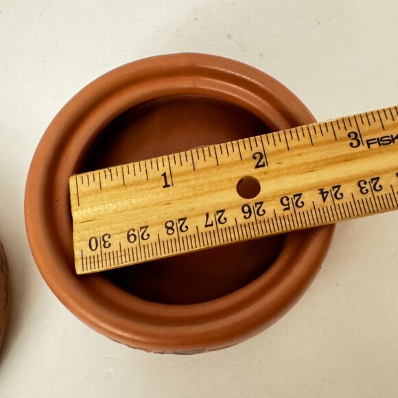 Anthropologie Monogram S Lidded Stoneware Ceramic Round Jewelry Trinket Box - Picture 9 of 9